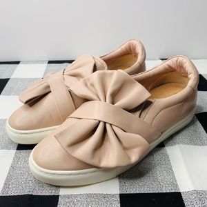 HALOGEN Mika Dusty Pink Bow Detail Slip On Sneaker